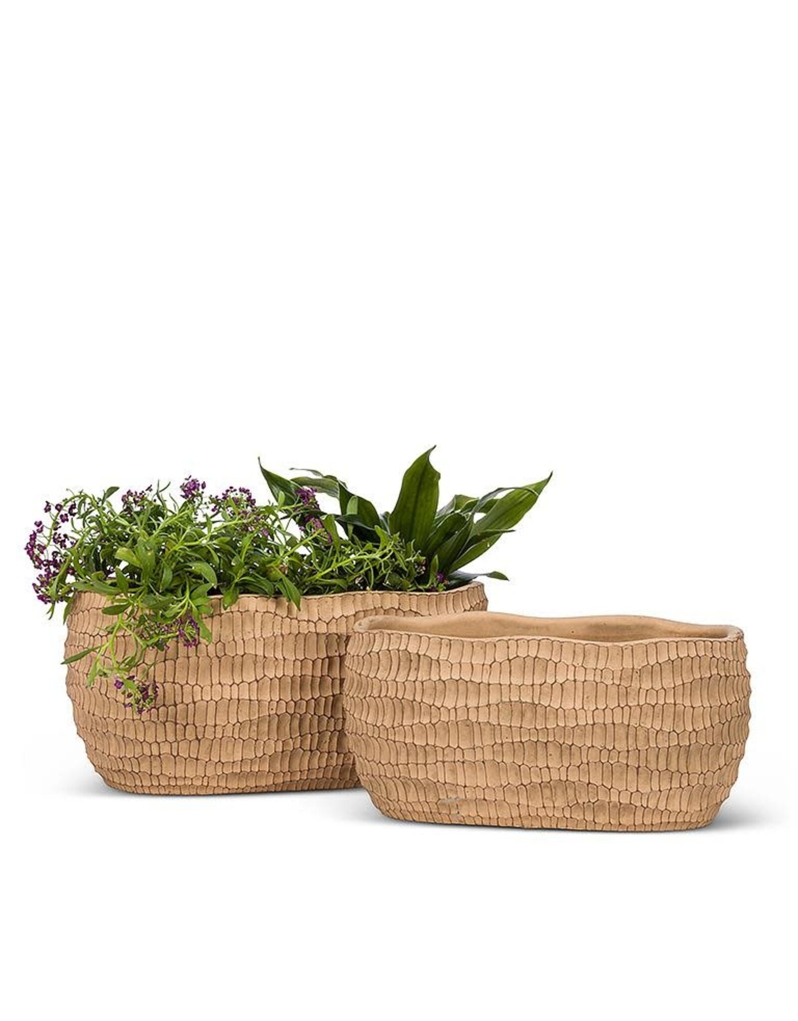 Large Ridged Oval Planter