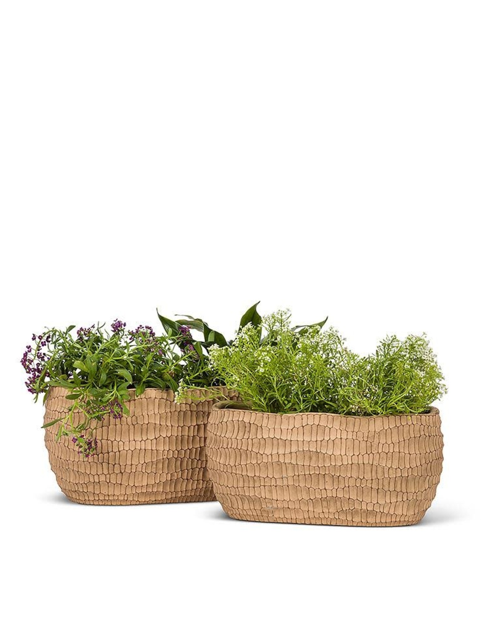 Large Ridged Oval Planter