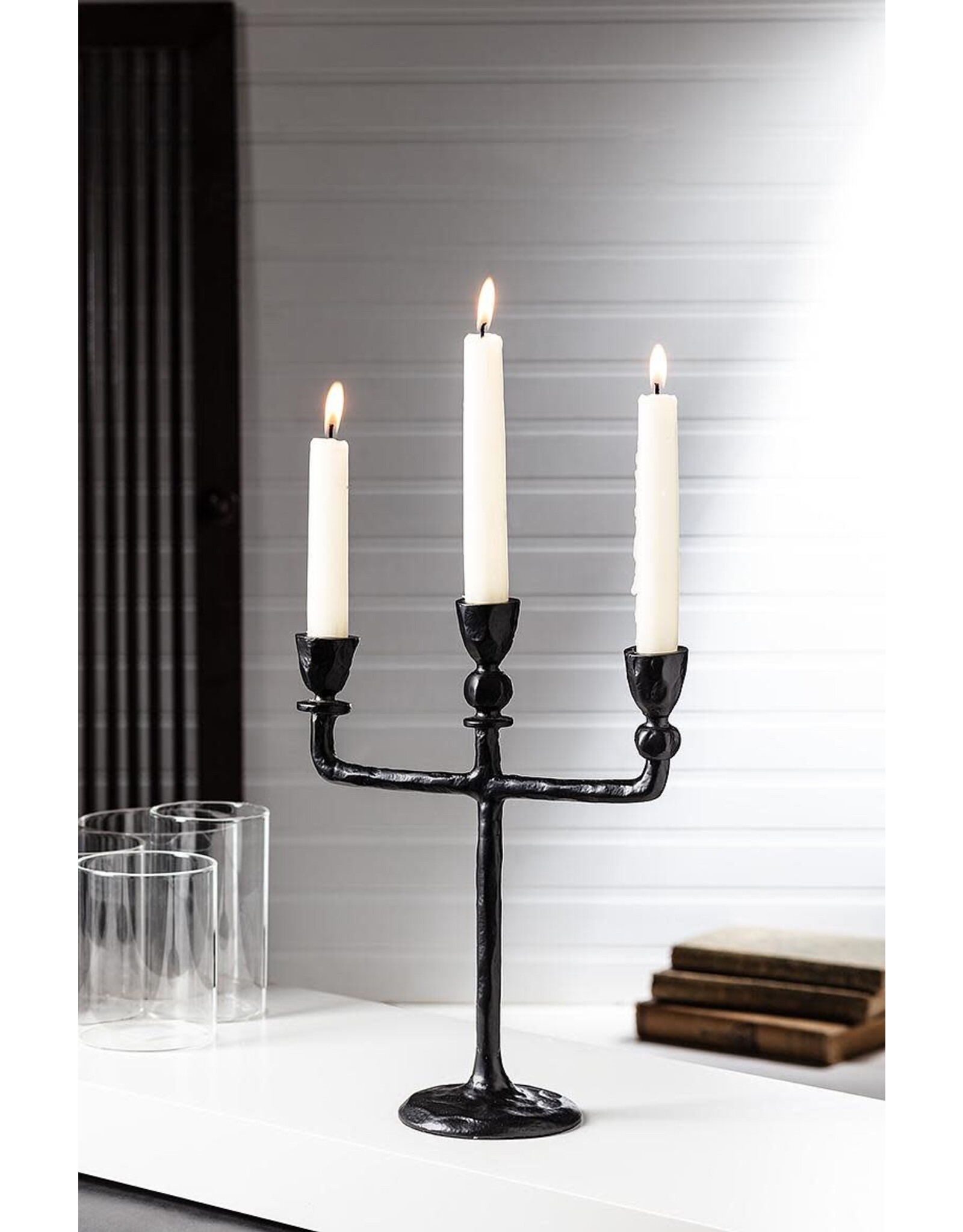 Forged Metal Candelabra