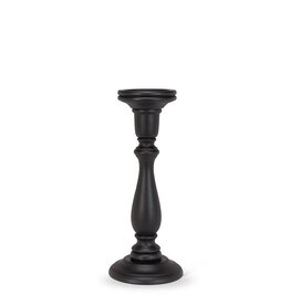 Black Turned Pillar Holder - Large