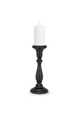 Black Turned Pillar Holder - Large