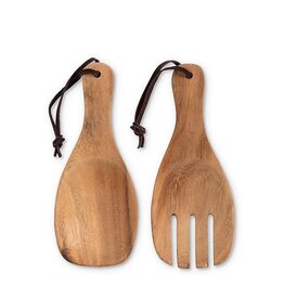 Short Salad Servers with Straps