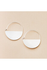 Refined Earring Collection - Lunar Hoop/Sterling SIlver