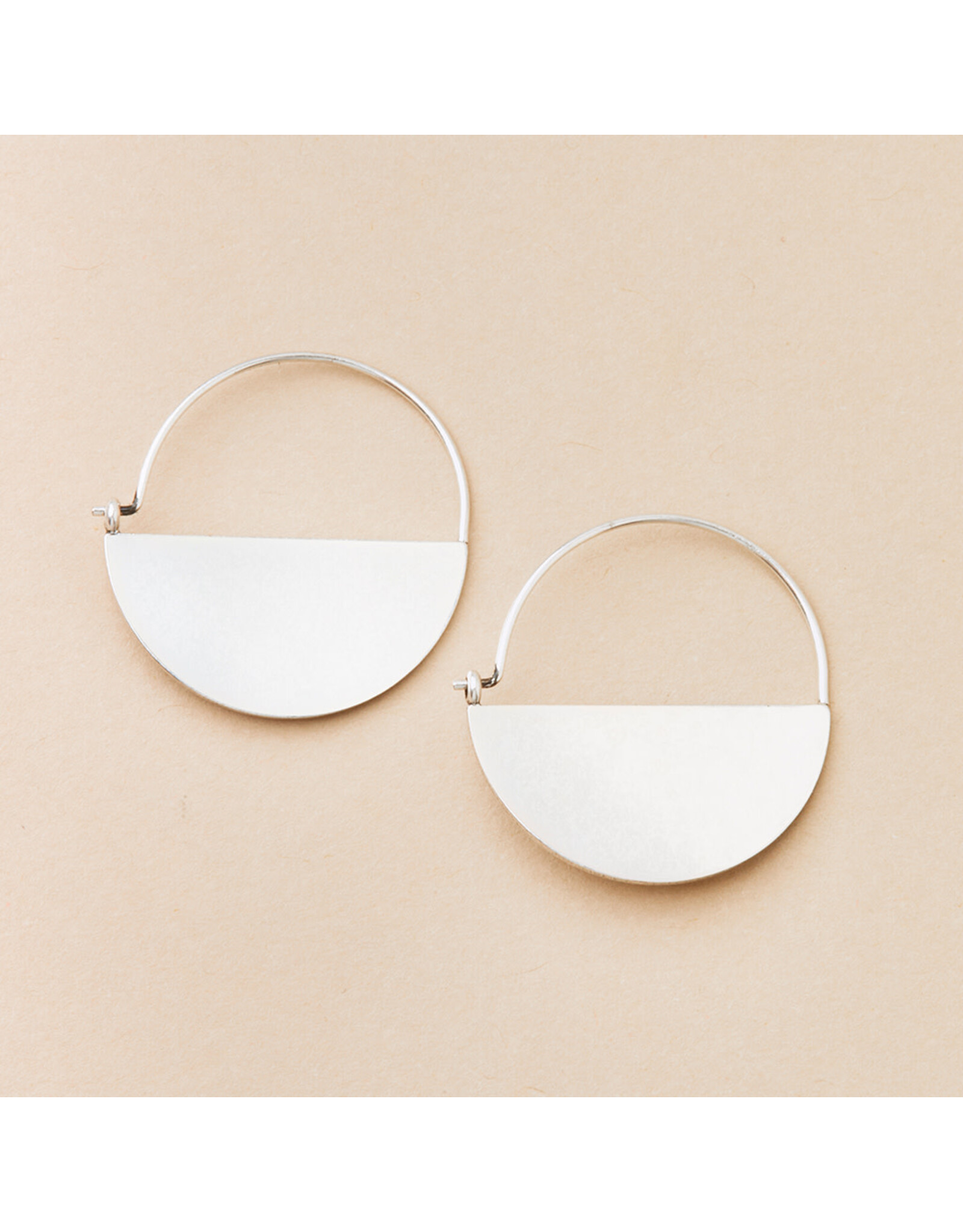 Refined Earring Collection - Lunar Hoop/Sterling SIlver