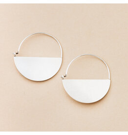 Refined Earring Collection - Lunar Hoop/Sterling SIlver