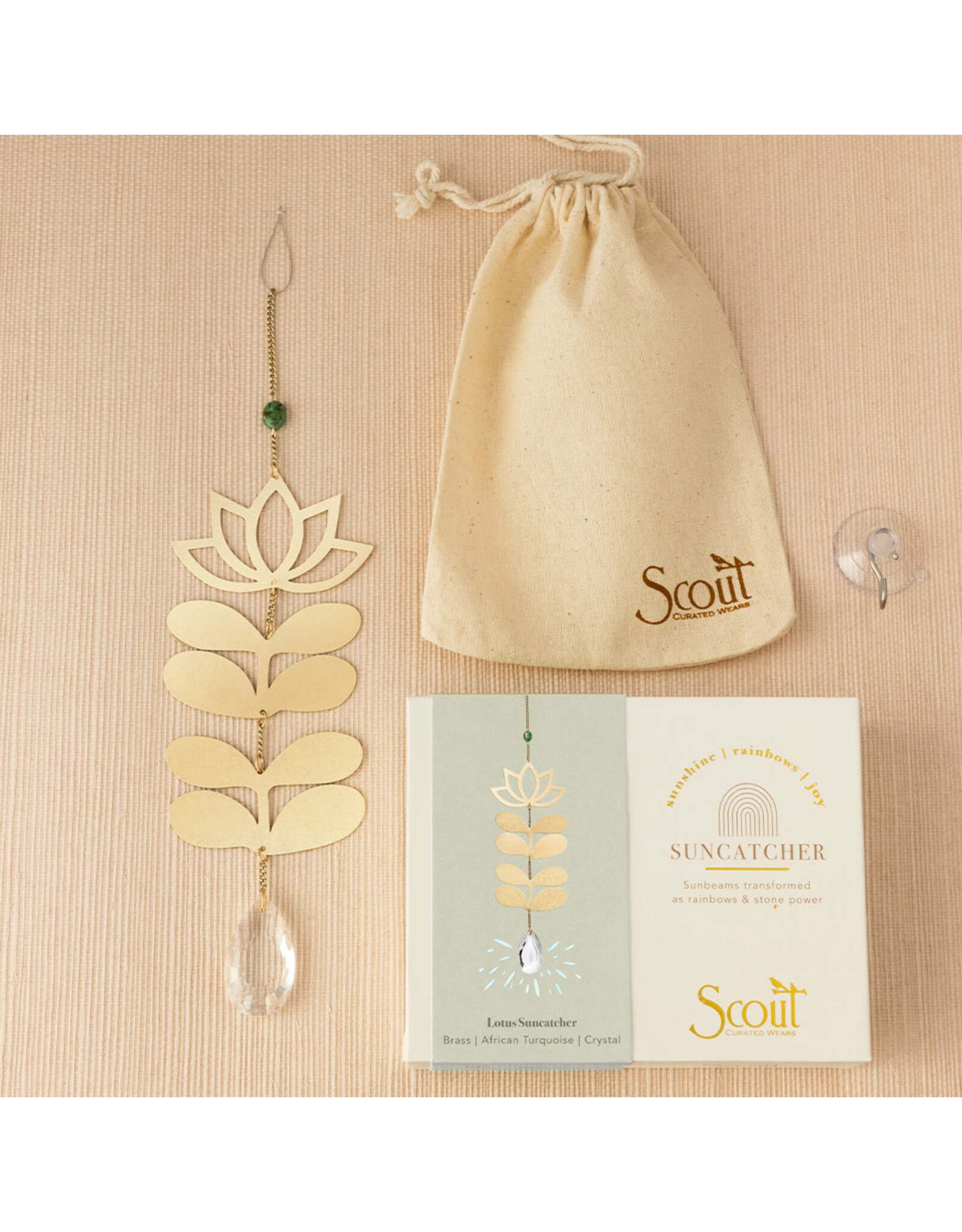 Suncatcher - Lotus/African Turquoise