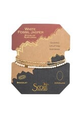 Delicate Stone - White Fossil Jasper