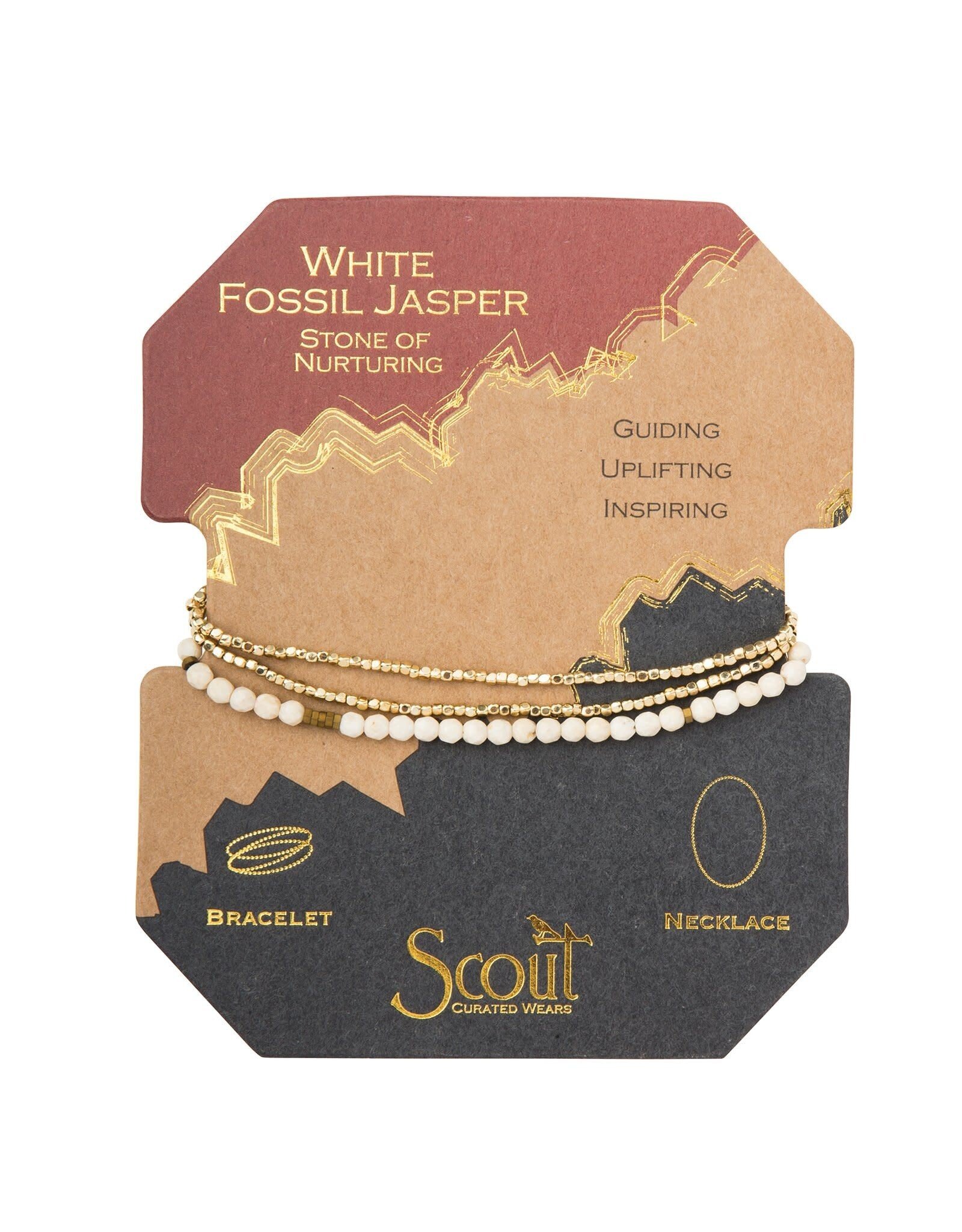 Delicate Stone - White Fossil Jasper