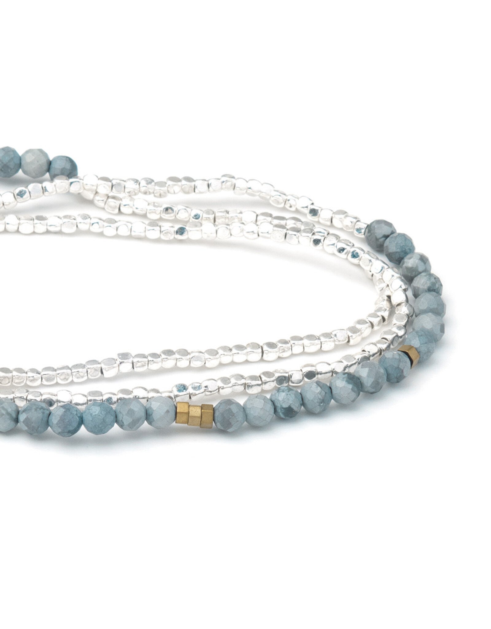 Delicate Stone - Blue Howlite/Silver