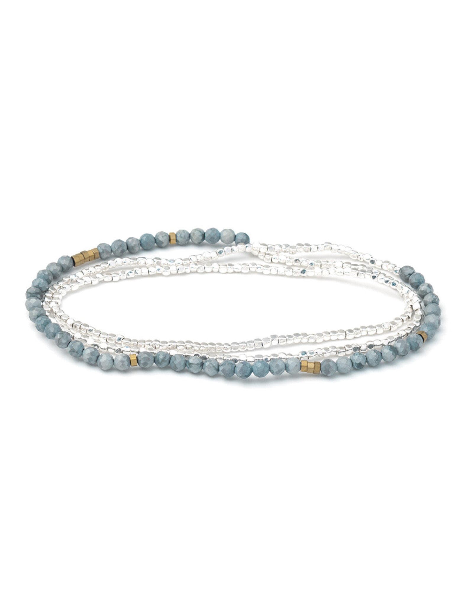 Delicate Stone - Blue Howlite/Silver