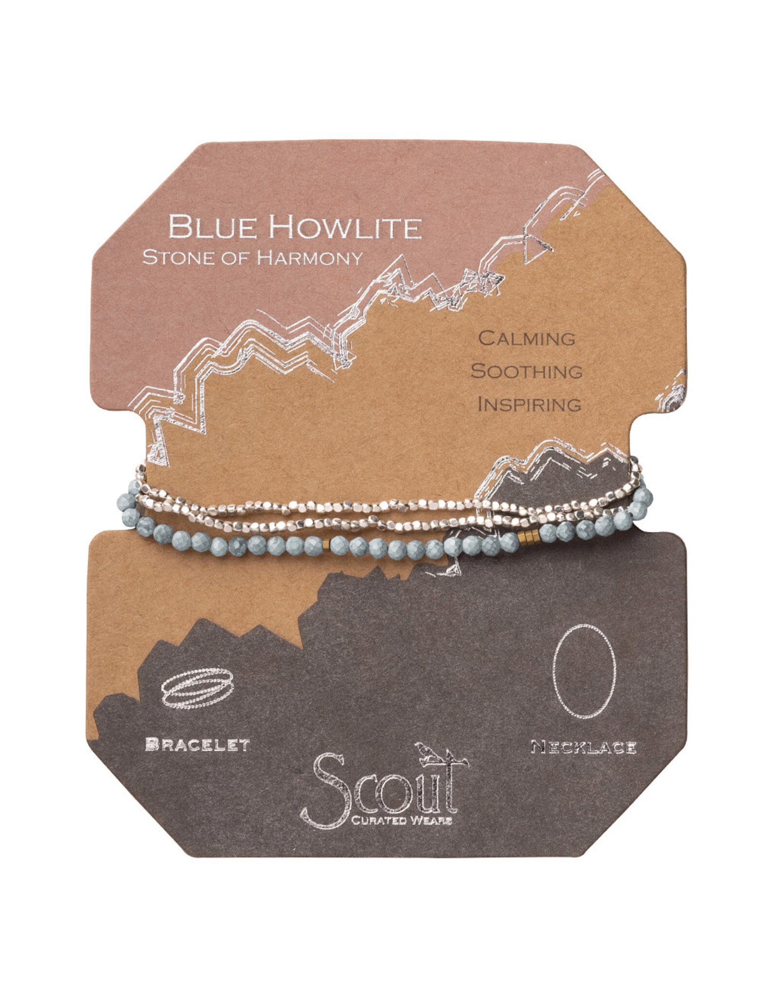 Delicate Stone - Blue Howlite/Silver