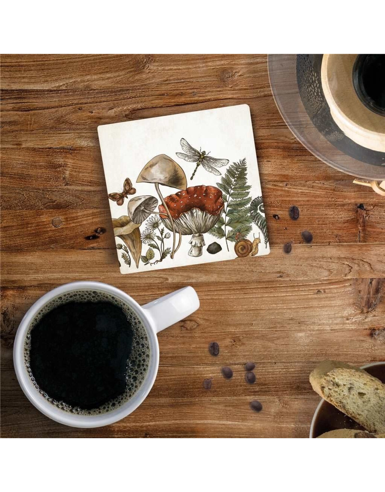 Coaster - Red Mushroom Dragonfly