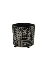 Black Pot with Pattern
