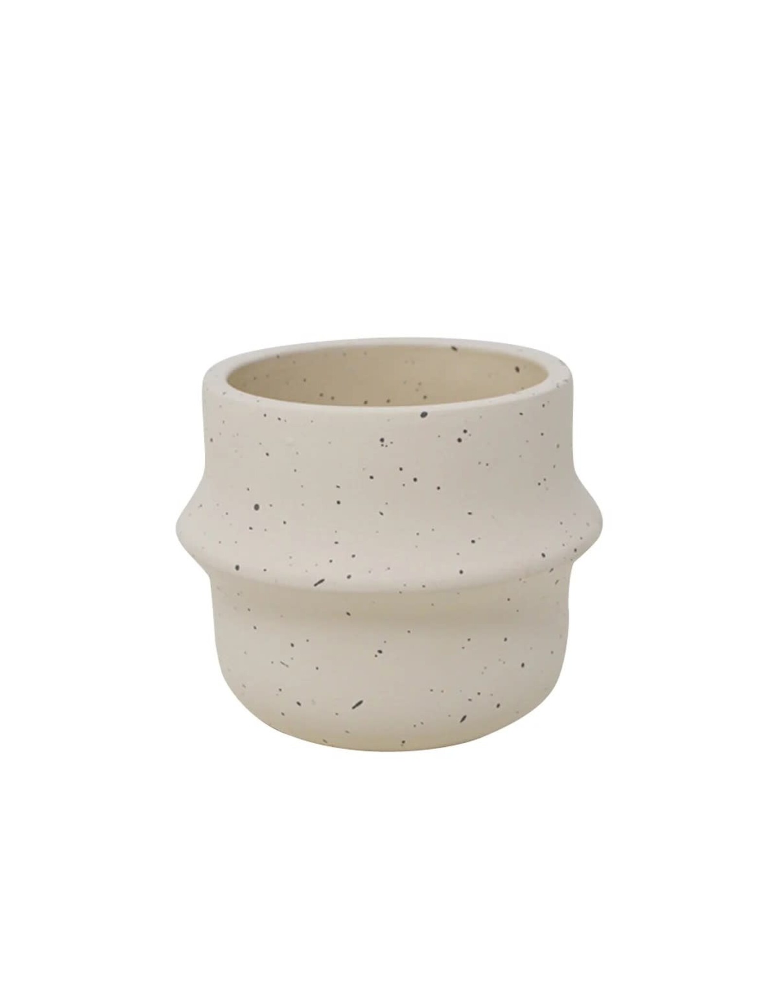 Ringed Planter - Cream