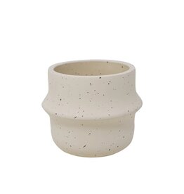 Ringed Planter - Cream