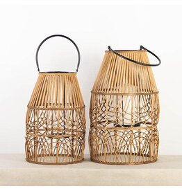 Bamboo Wicker Lantern - Large
