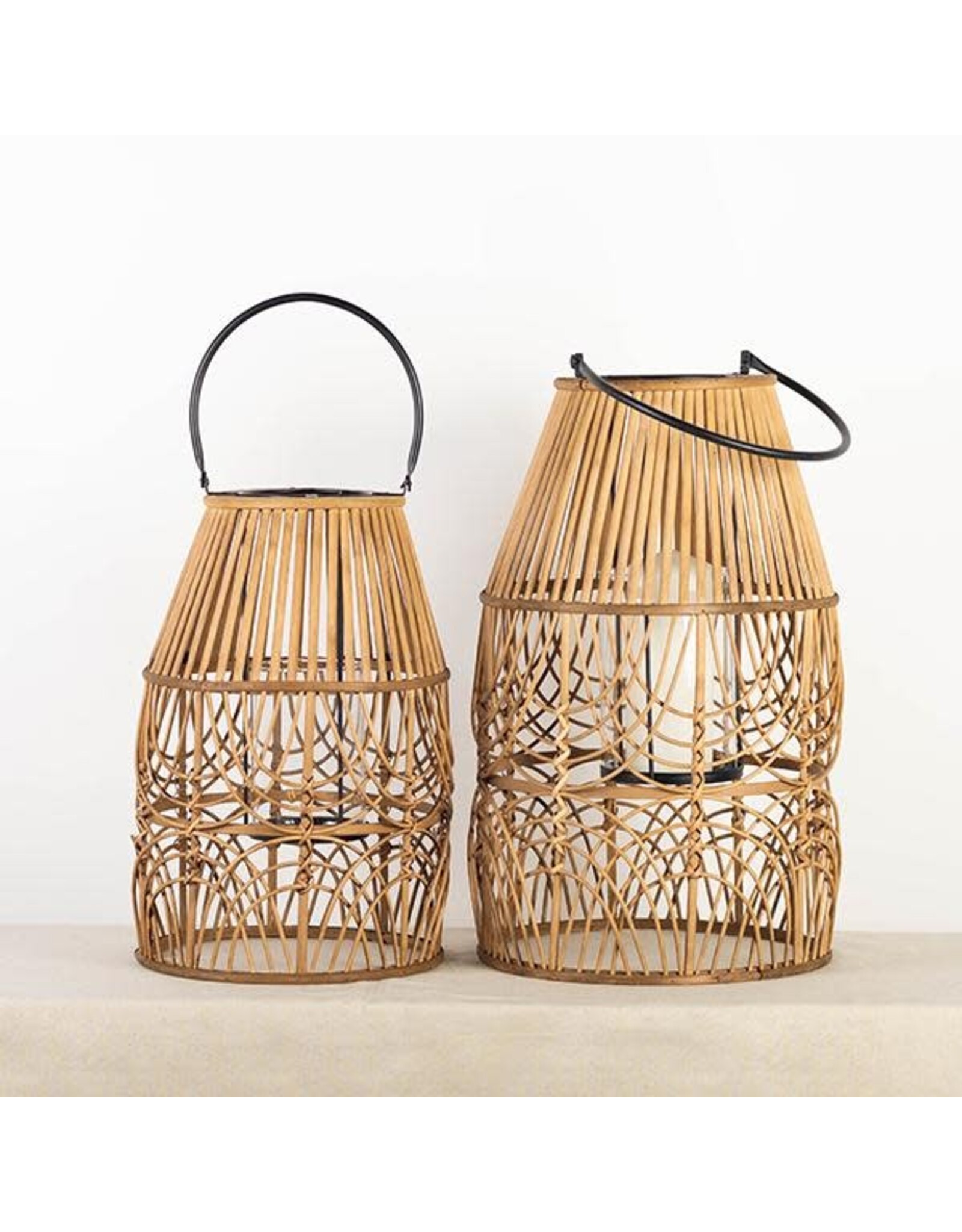 Bamboo Wicker Lantern - Small