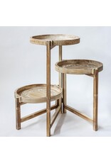 Wooden 3-Tier Flower Stand