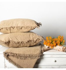 Stone Washed Cushion - Beige