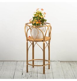 Wicker Bamboo Planter Stand