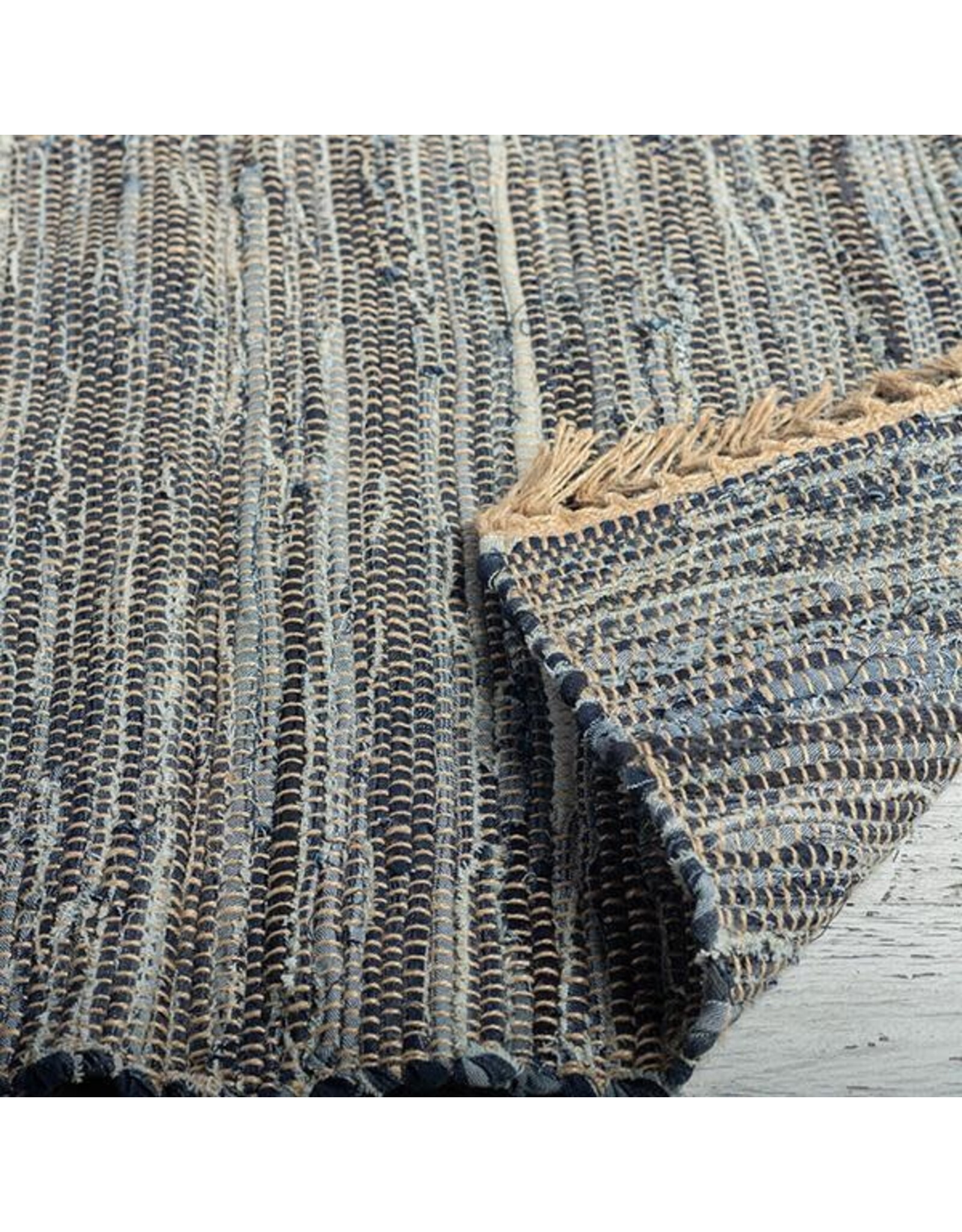 Jute & Cotton Rug with Fringe