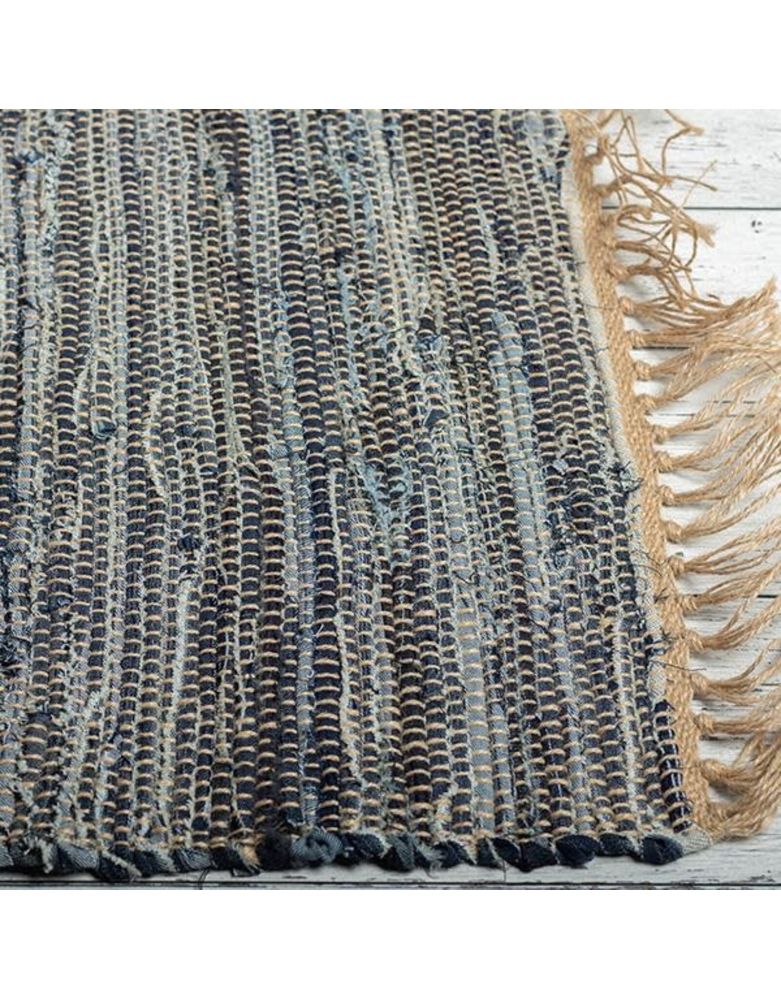 Jute & Cotton Rug with Fringe