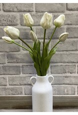 19" White fresh Touch Tulip Bundle