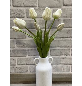 19" White fresh Touch Tulip Bundle