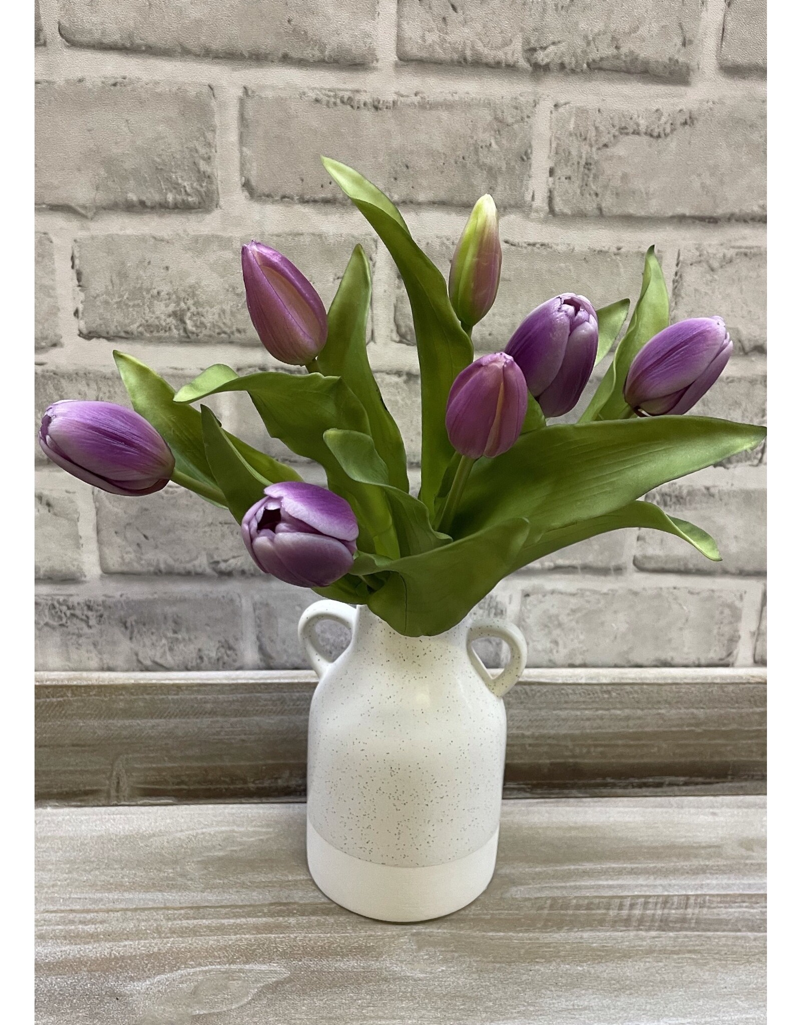 12" Fresh Touch Tulip Bundle - Lavender/White