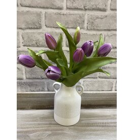12" Fresh Touch Tulip Bundle - Lavender/White