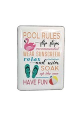 Wall Plaque - Pool Rules