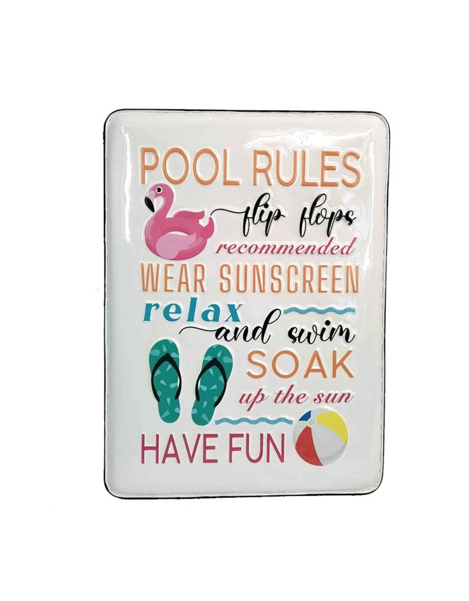 Wall Plaque - Pool Rules