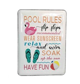 Wall Plaque - Pool Rules