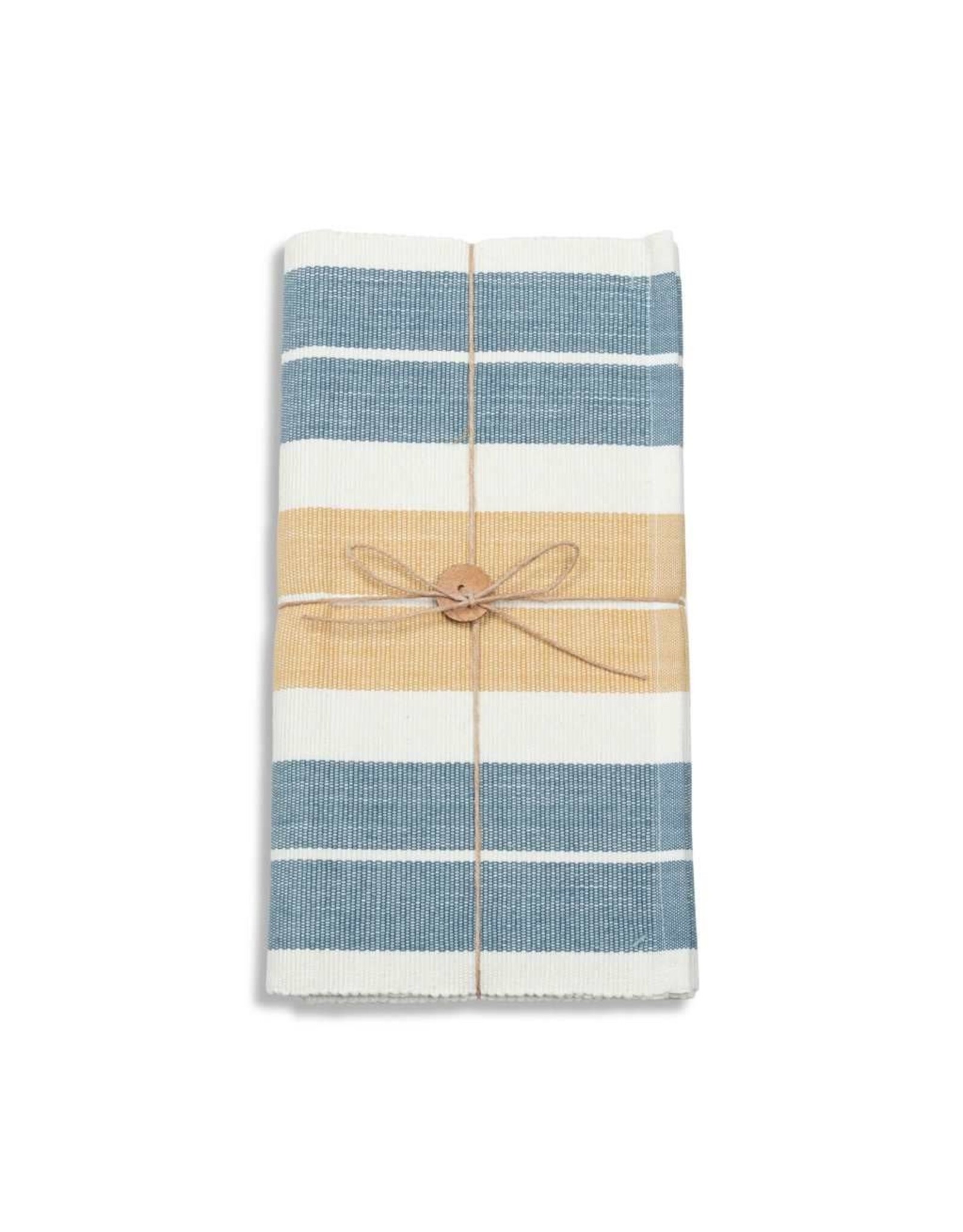 Woven Table Runner - Blue/Tan