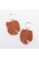 Earring Fringe Macrame - Chestnut