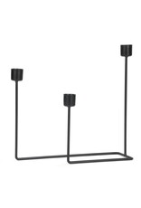 Black Metal Triple Taper Holder