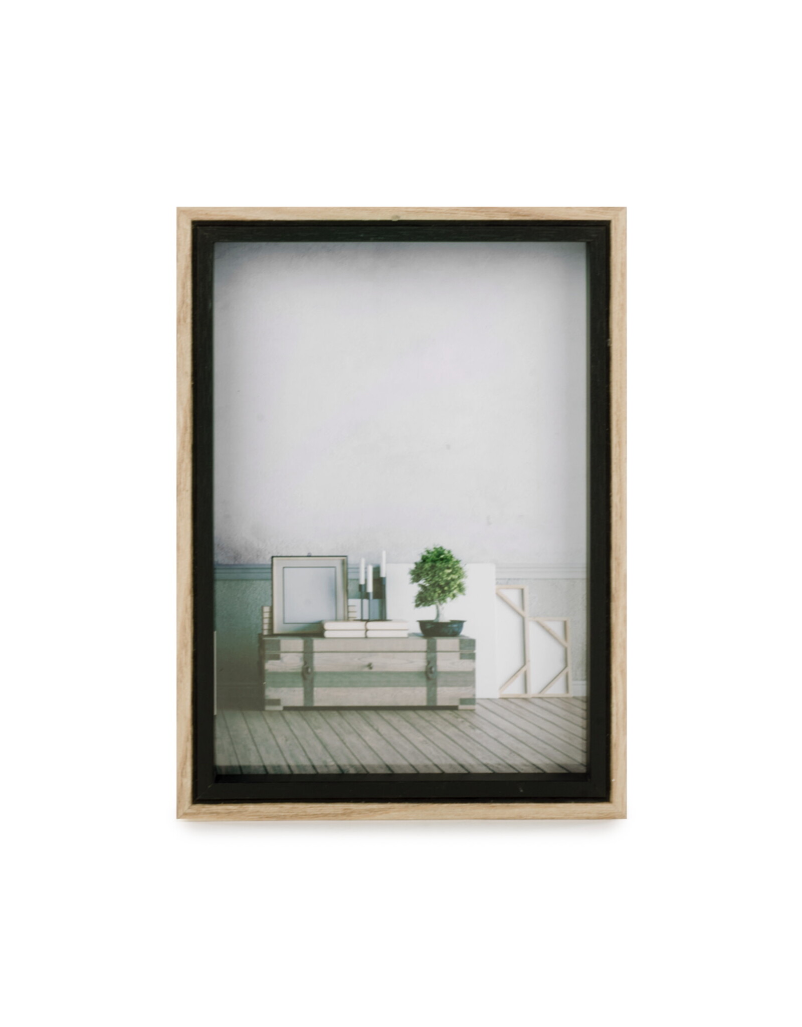 5x7 photo frame in black & natural