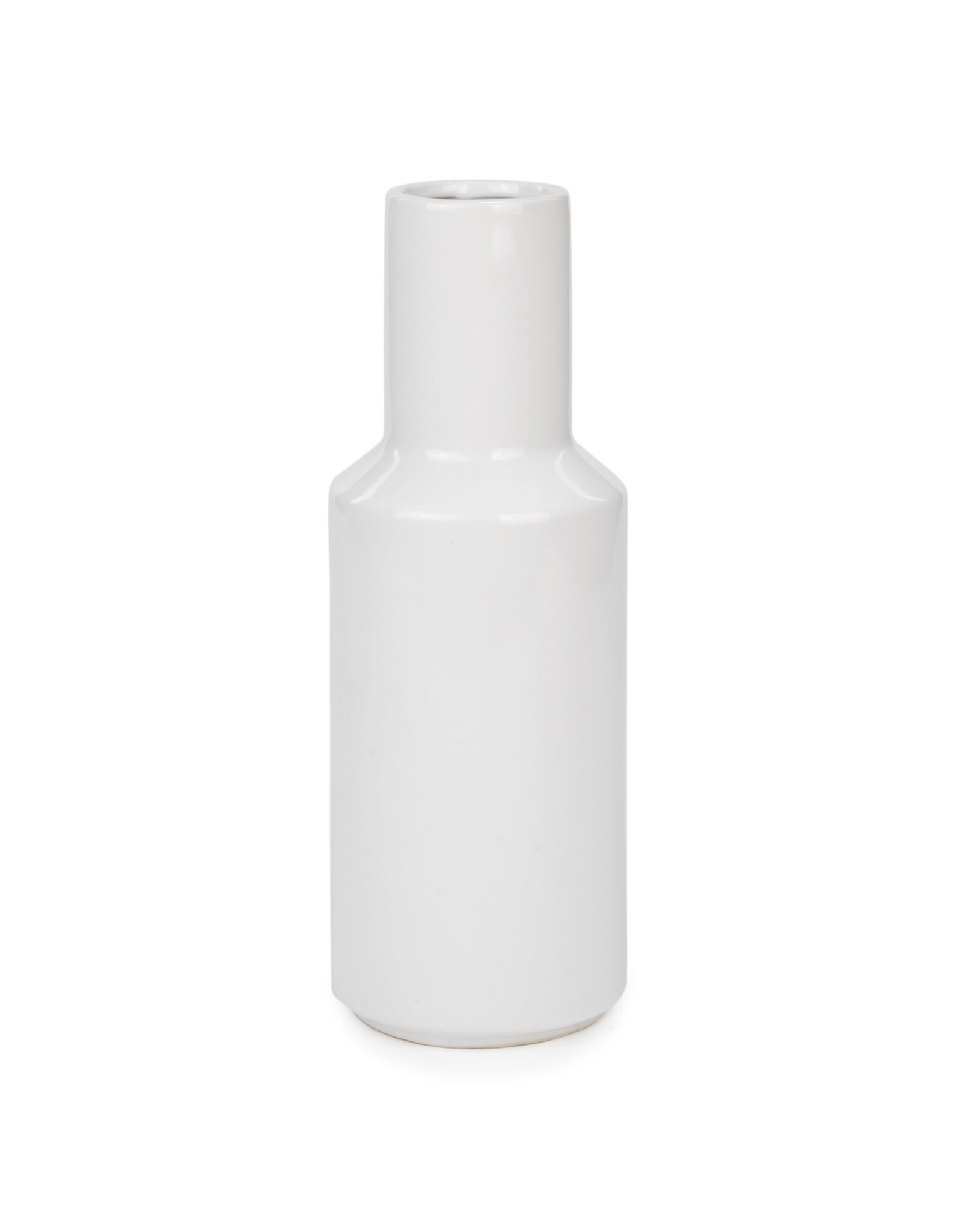 Ceramic vase - Shiny White 10"