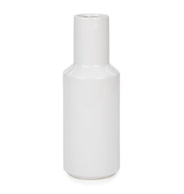 Ceramic vase - Shiny White 10"