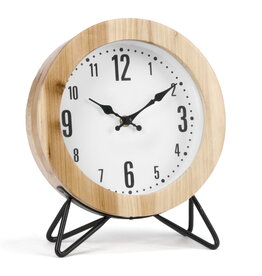 Natural Table Clock on Foot