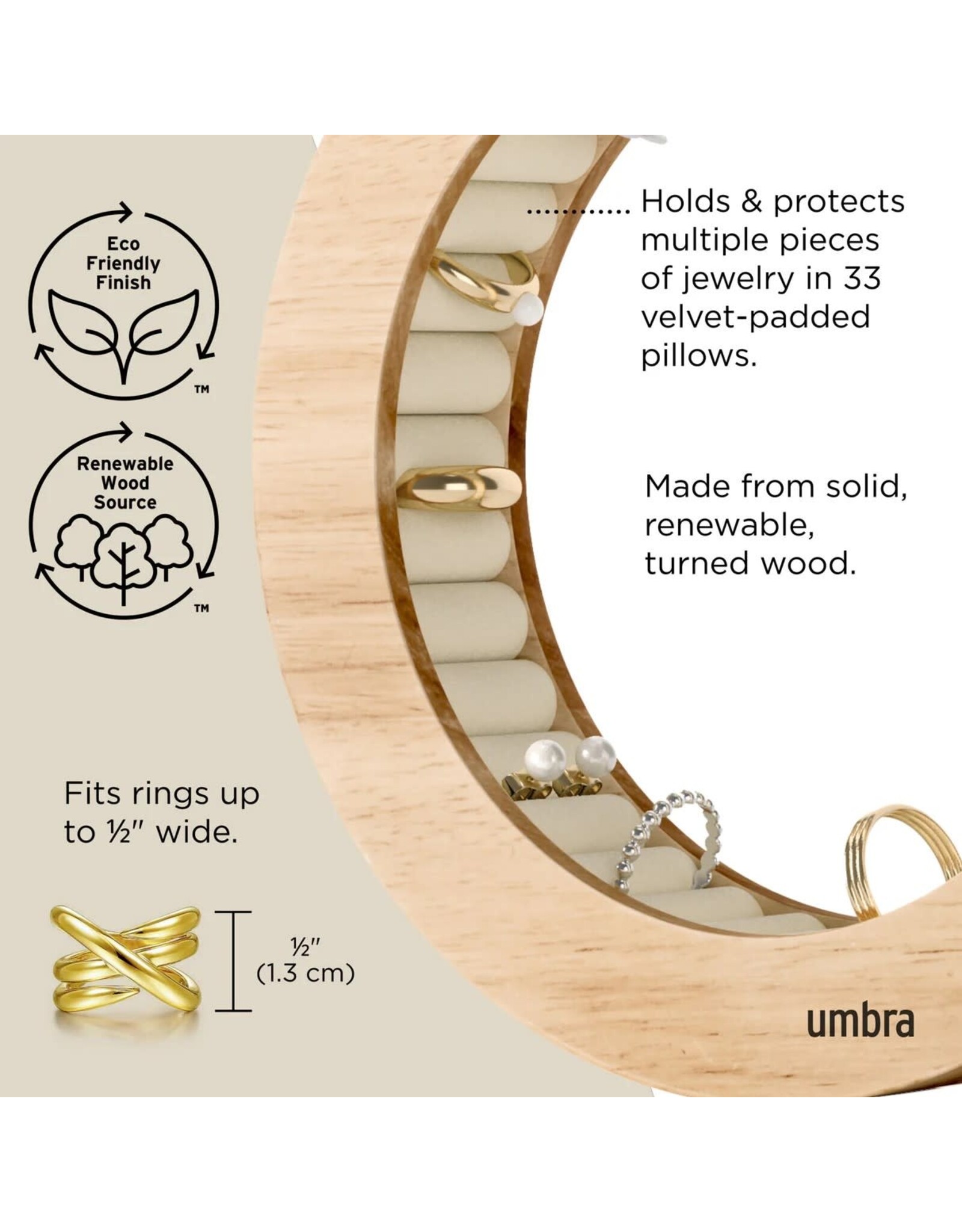 Ferris Jewlery Organizer - Natural