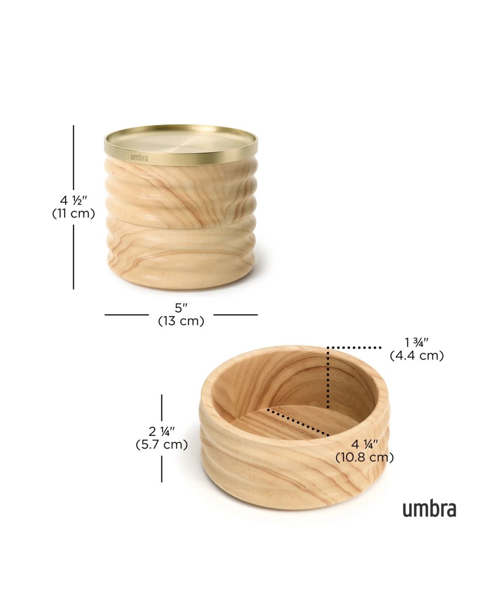 Tesora Storage Box - Natural/Brass