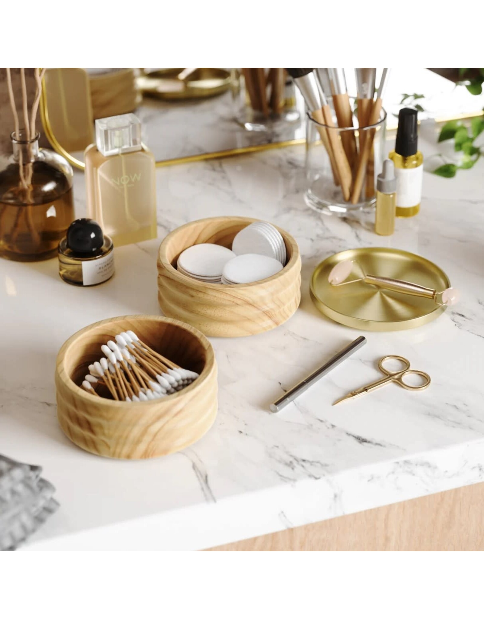 Tesora Storage Box - Natural/Brass