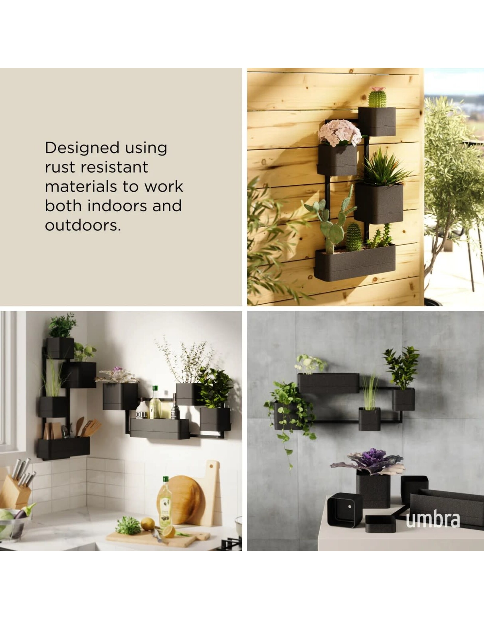 Cubiko Wall Planter - Black