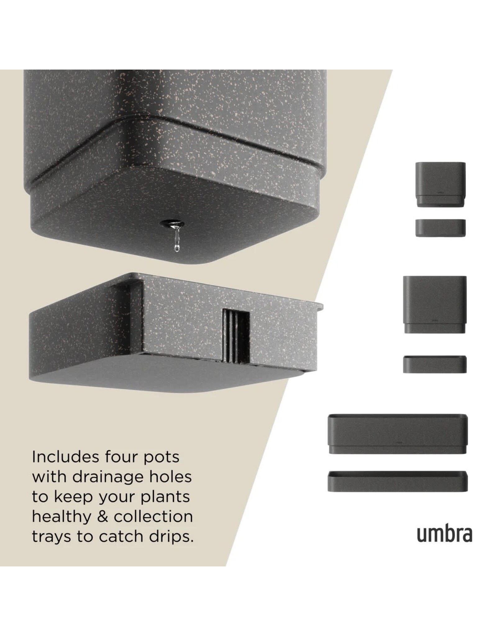 Cubiko Wall Planter - Black