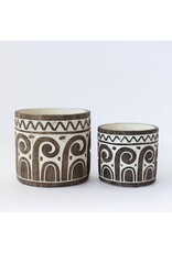Vintage Cement Flower Pot - Small
