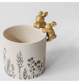 Rabbit Flower Pot Decoration