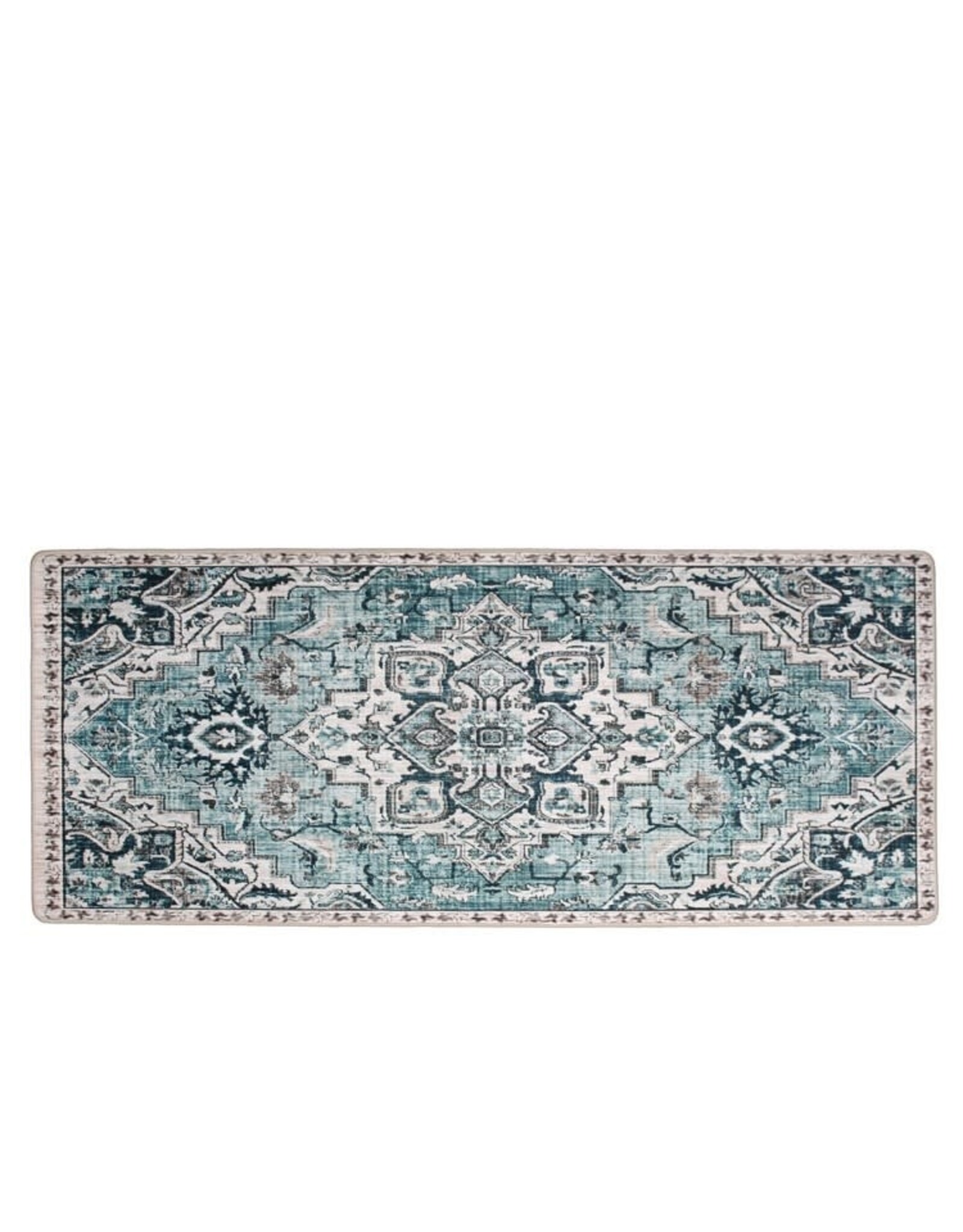 Fairway Chenille Washable Accent Mat Blue - 19"x47"