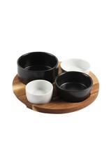 Cabo 5Pc Tapas Set Black/White