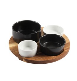 Cabo 5Pc Tapas Set Black/White